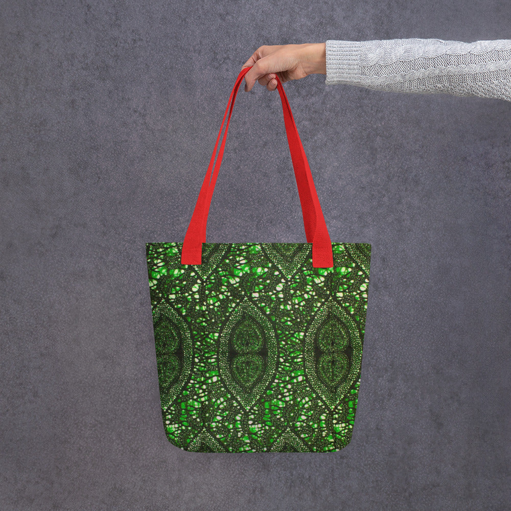 Green Peas Ankara Tote Bag