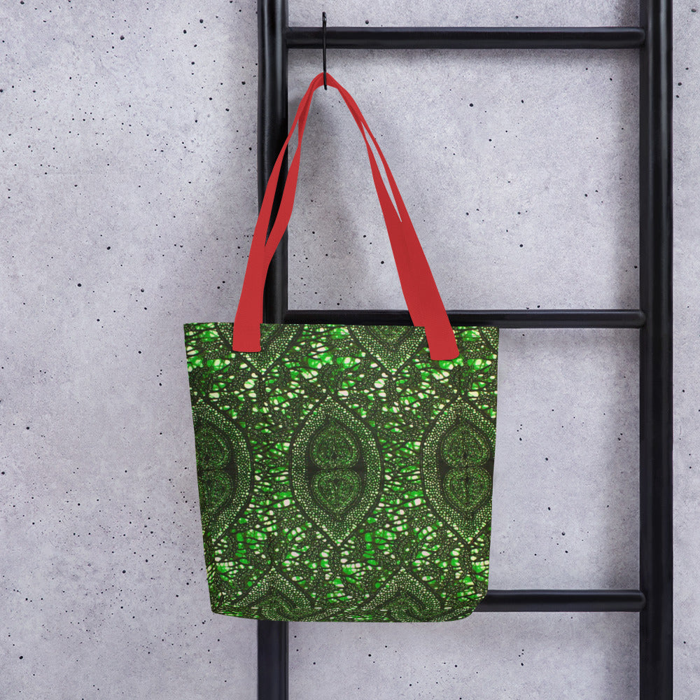 Green Peas Ankara Tote Bag