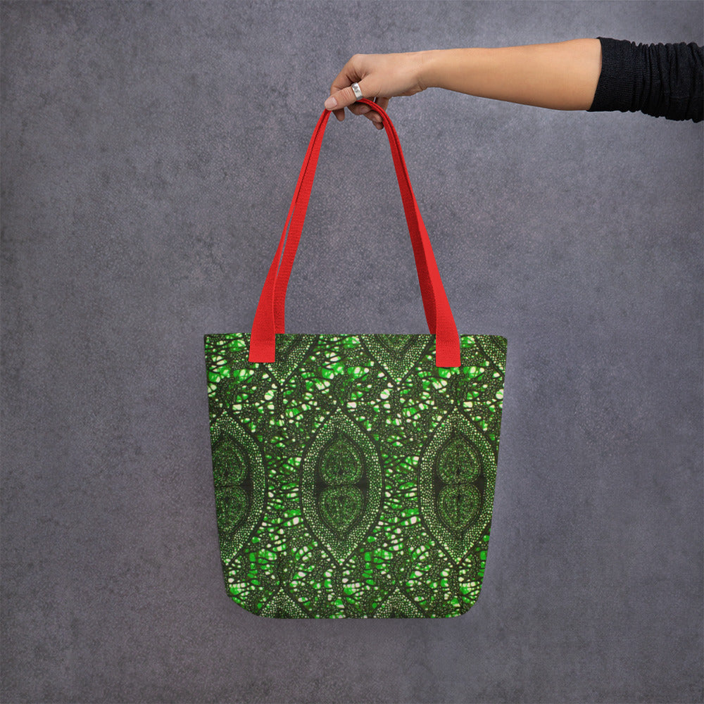 Green Peas Ankara Tote Bag