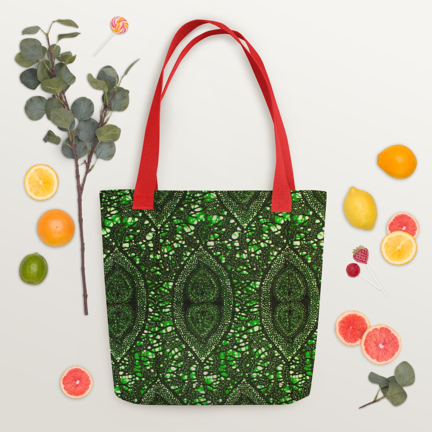 Green Peas Ankara Tote Bag