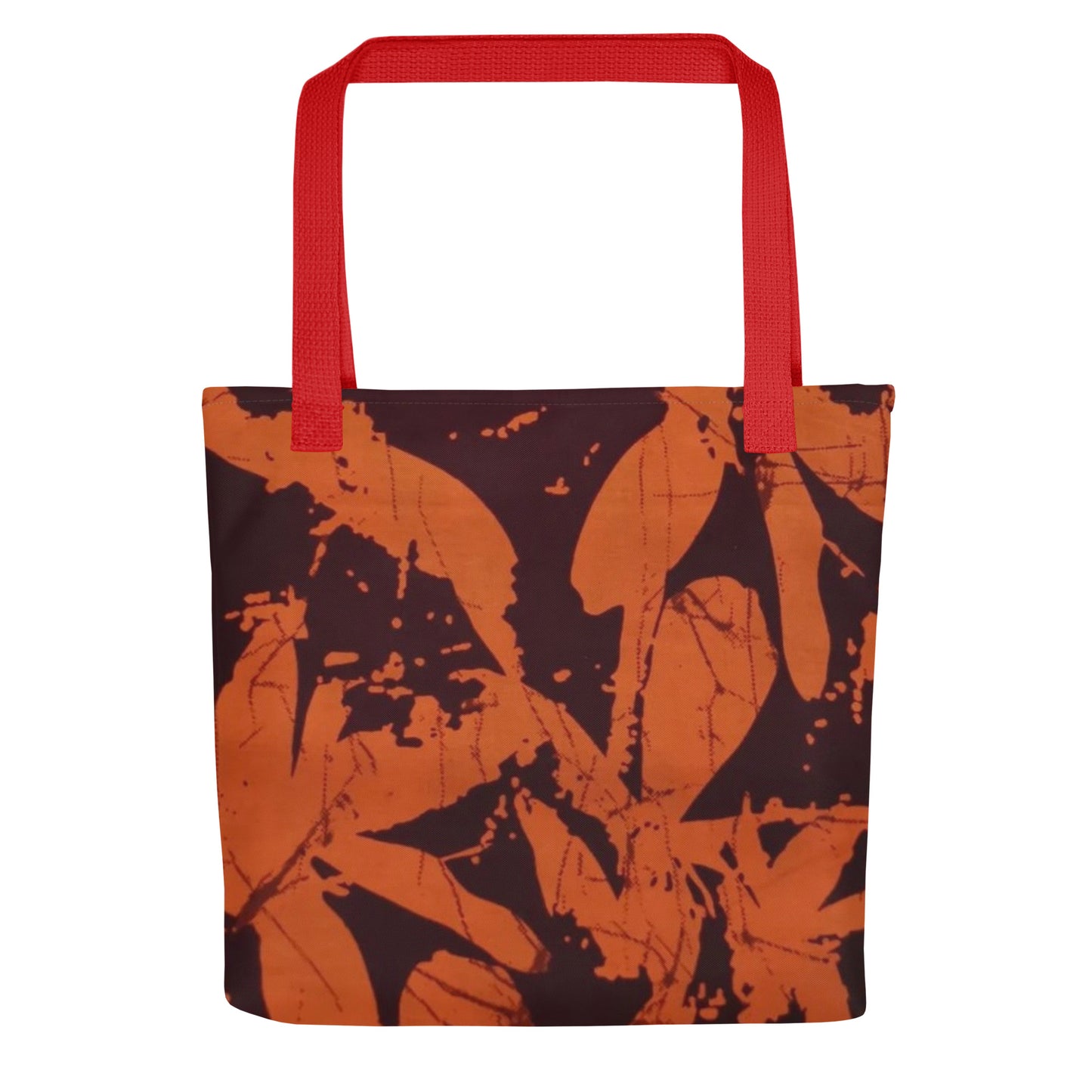 Orange Print Tote Bag