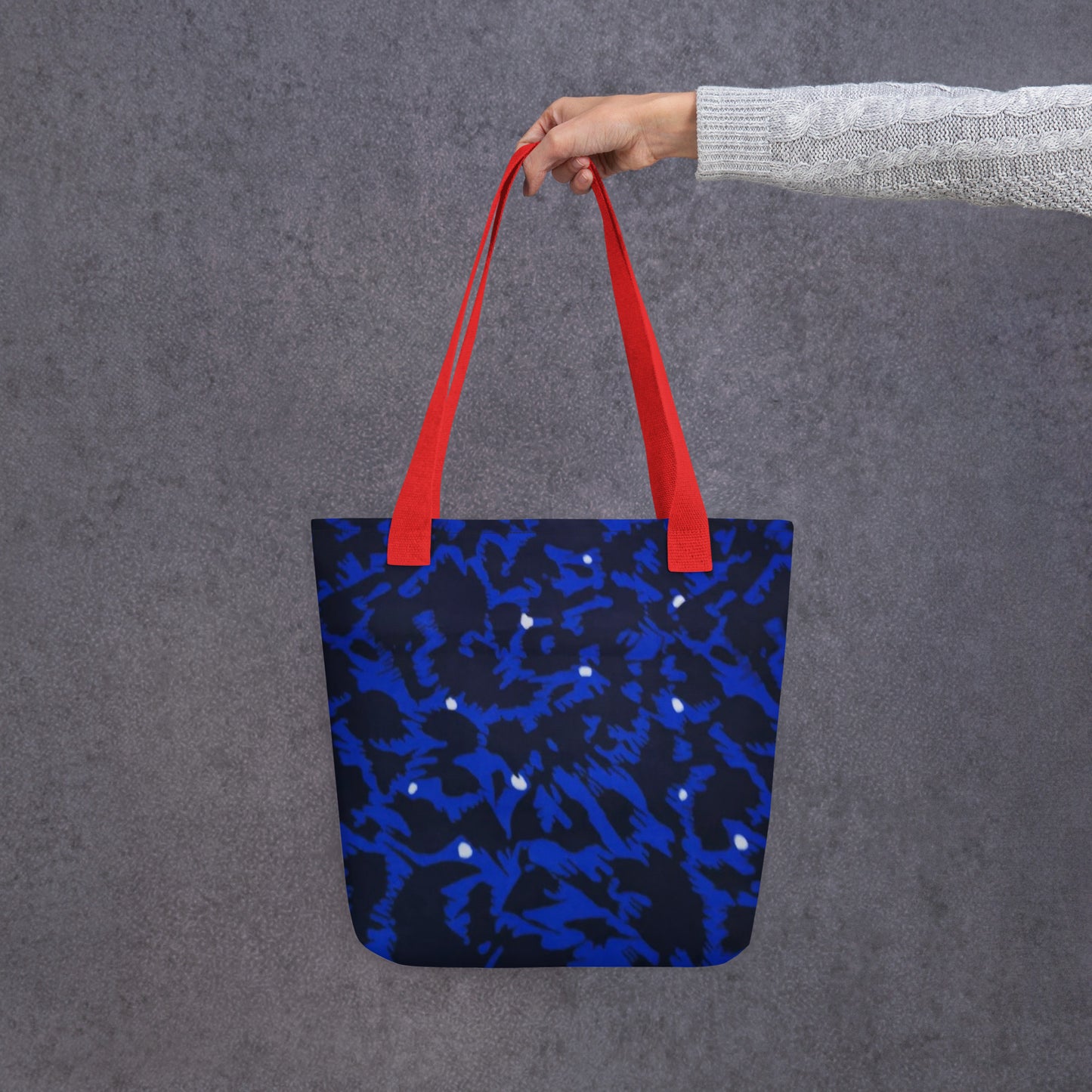 Blue Leopard Tote Bag