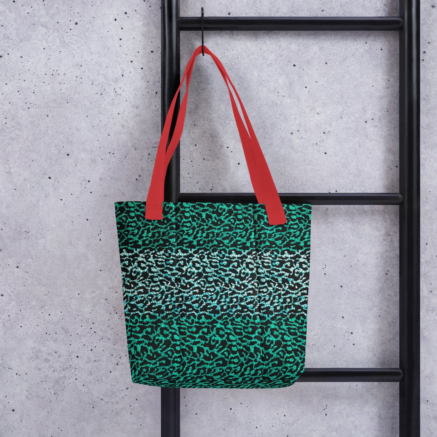 Green Leopard Tote Bag