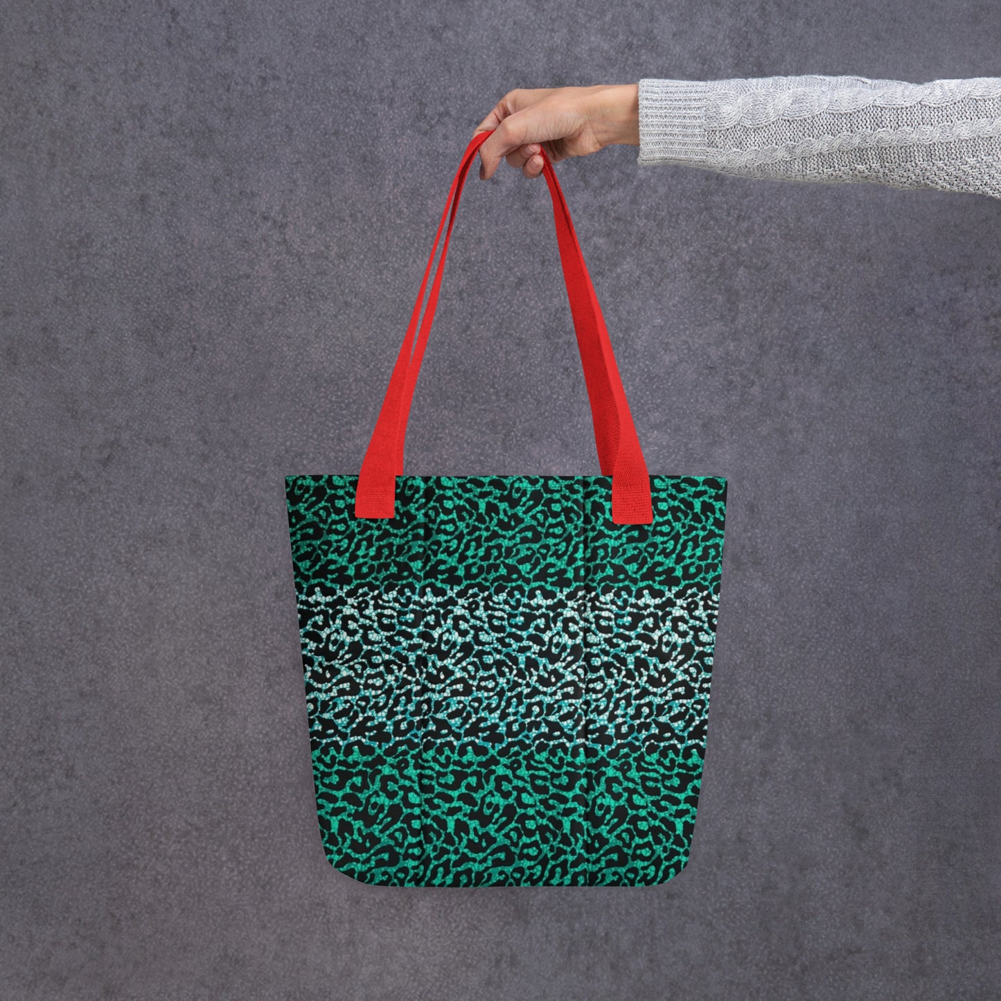 Green Leopard Tote Bag