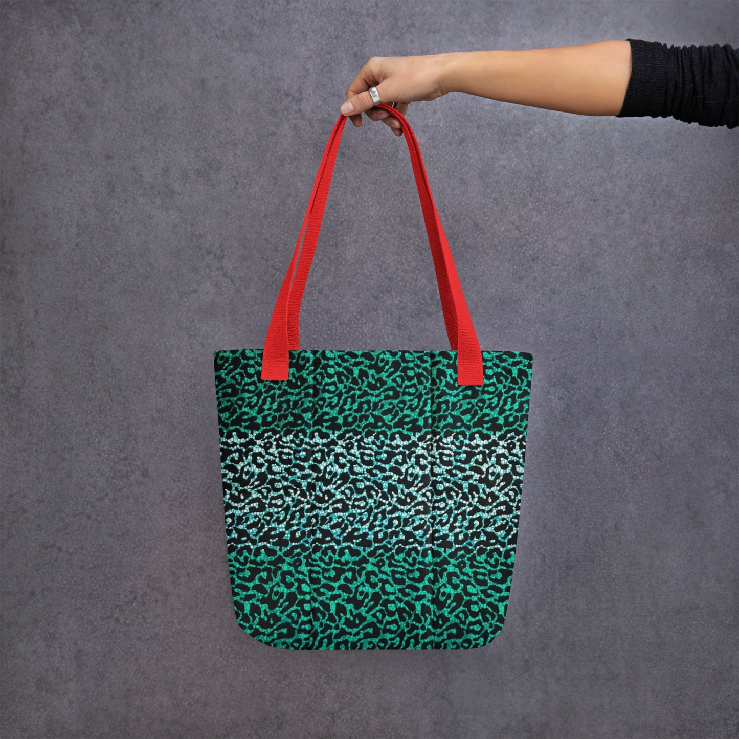 Green Leopard Tote Bag