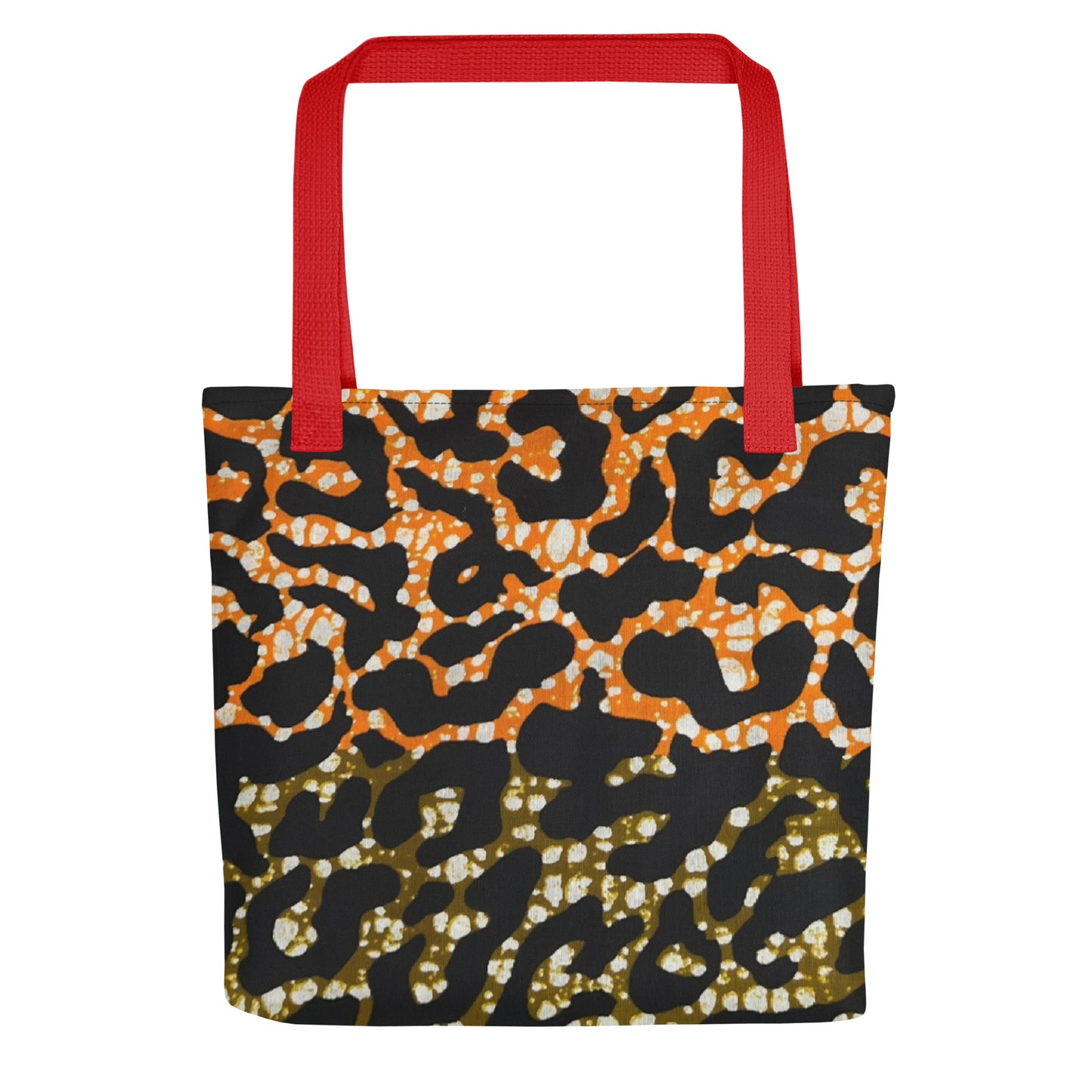 Green Orange Leopard Tote Bag