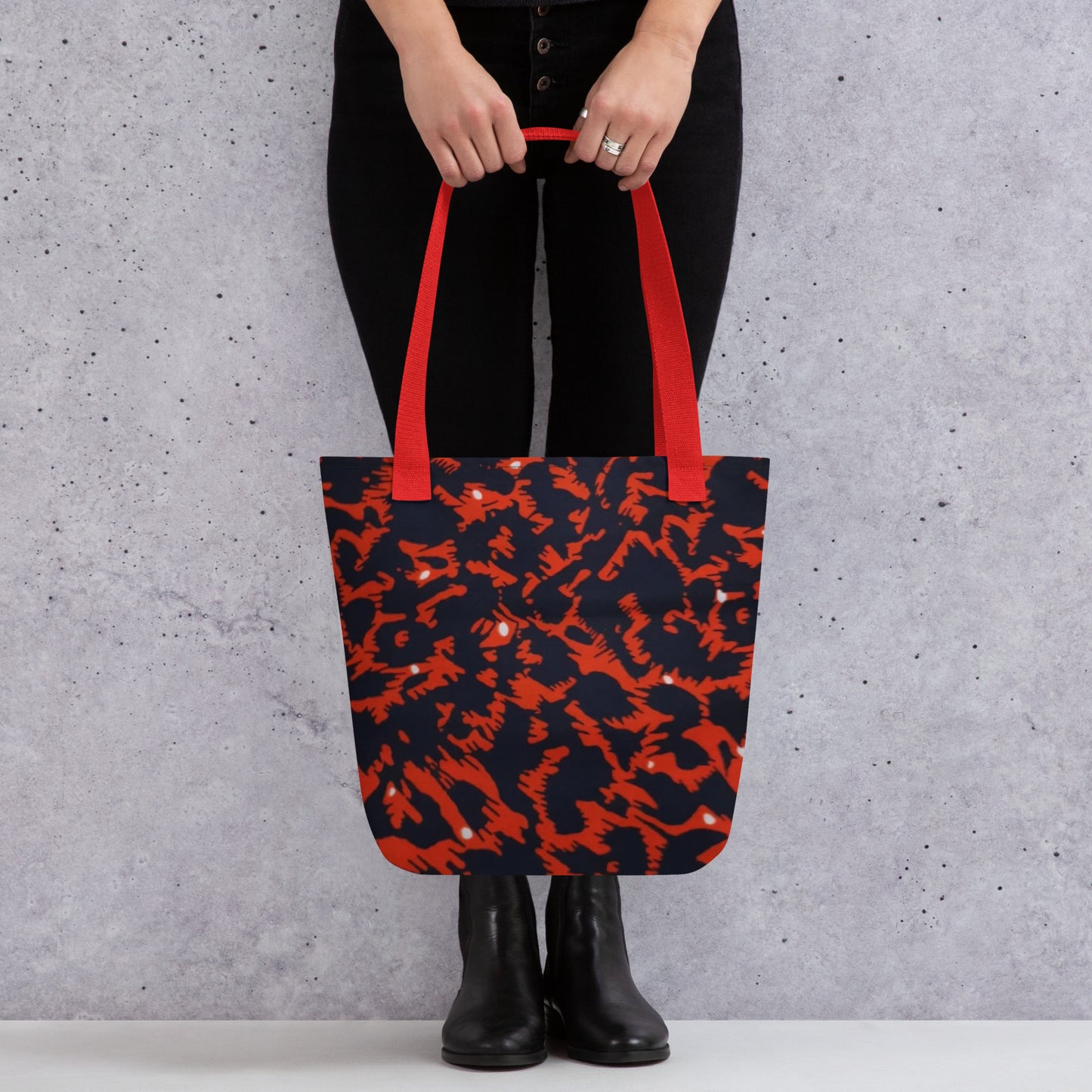 Orange Leopard Tote Bag