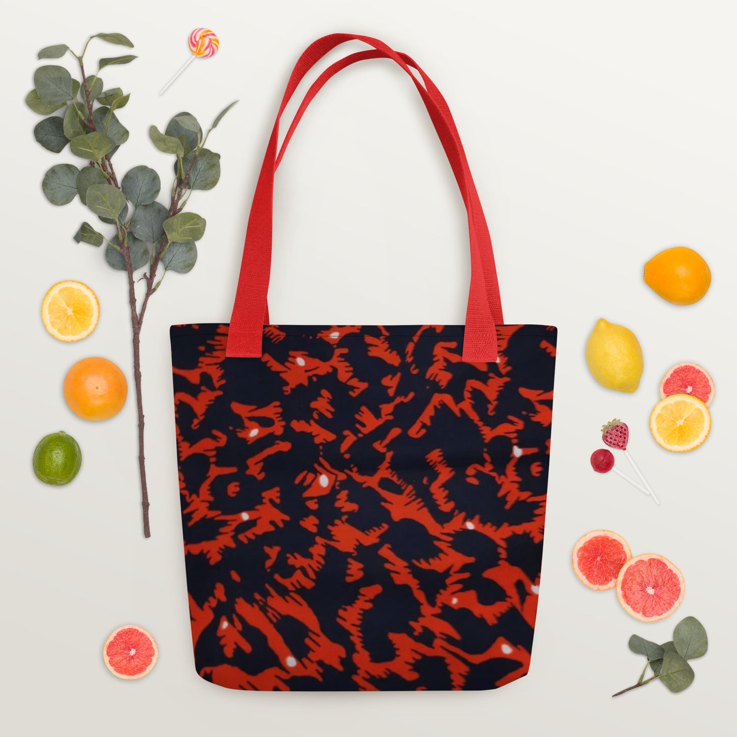 Orange Leopard Tote Bag