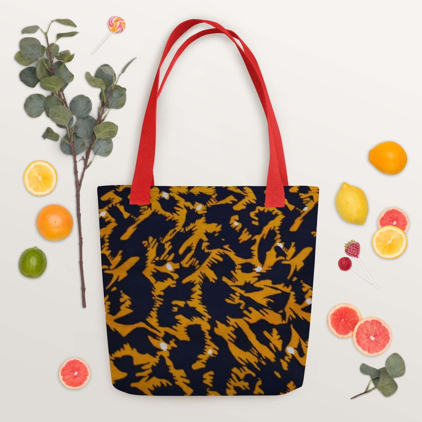 Yellow Leopard Tote Bag