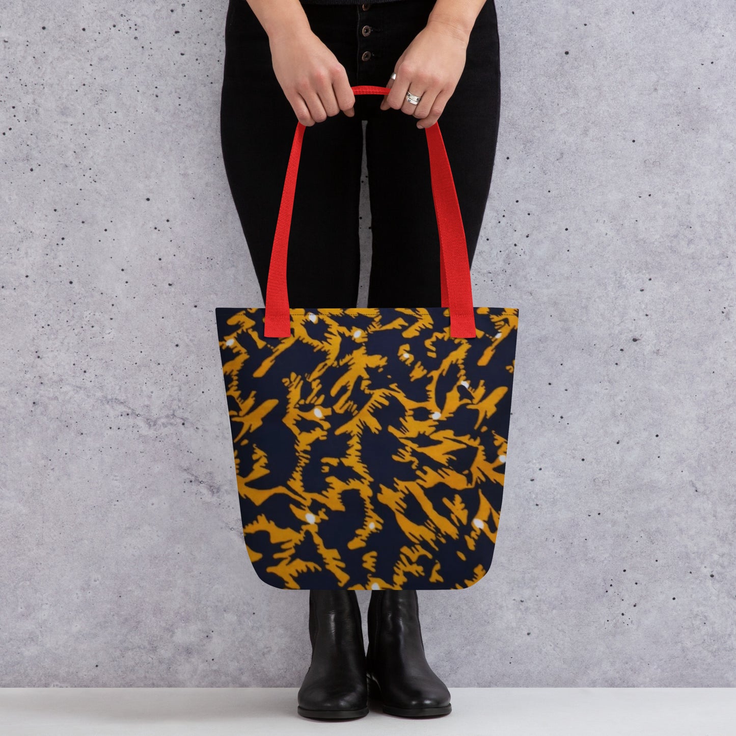 Yellow Leopard Tote Bag