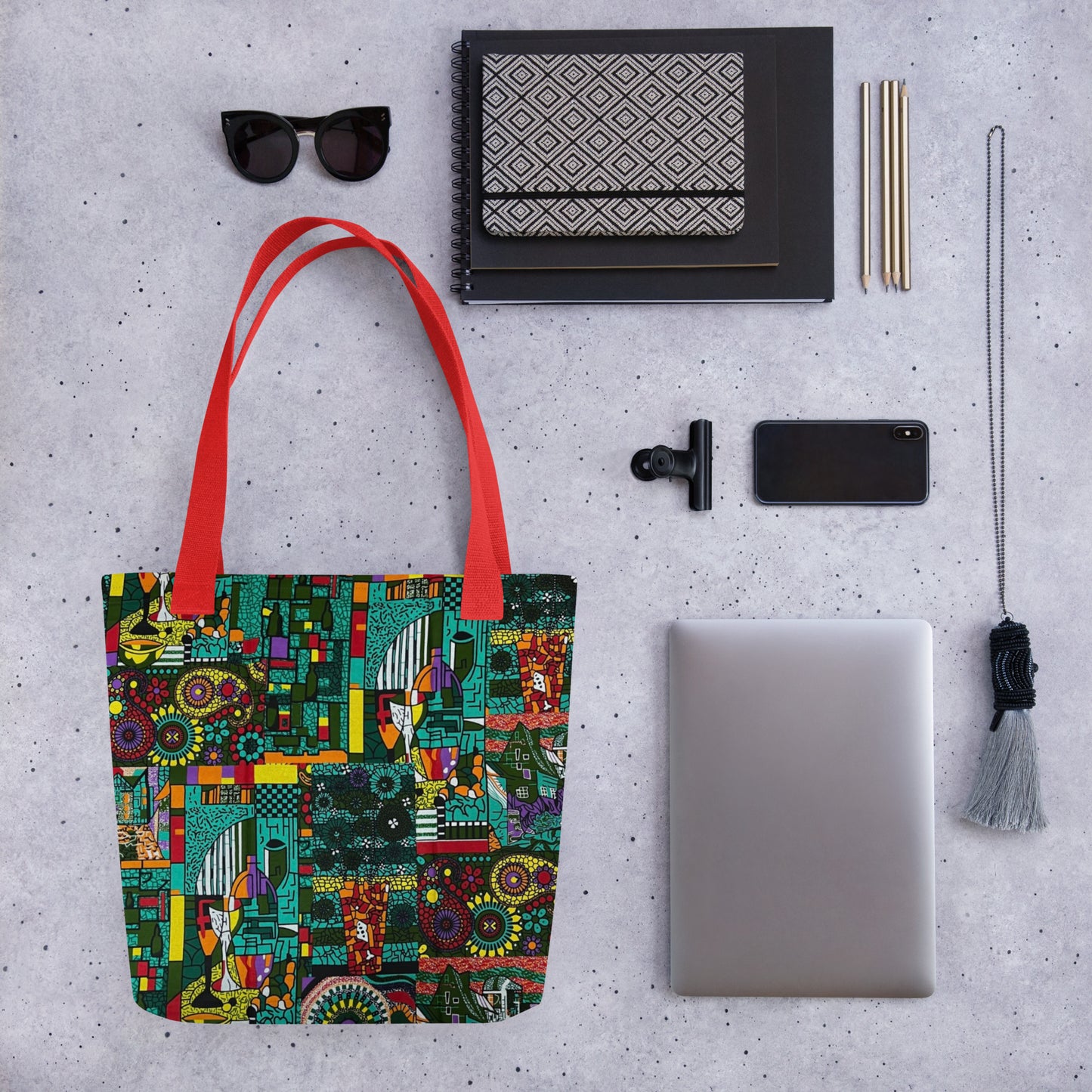 Green Artsy Tote Bag