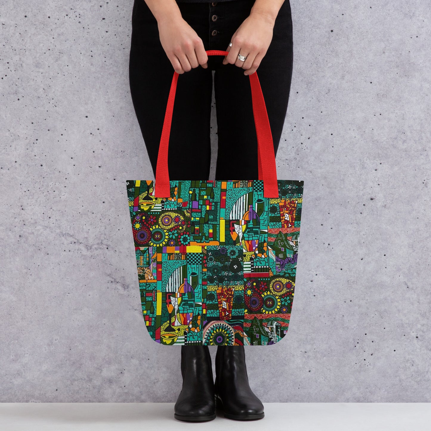 Green Artsy Tote Bag