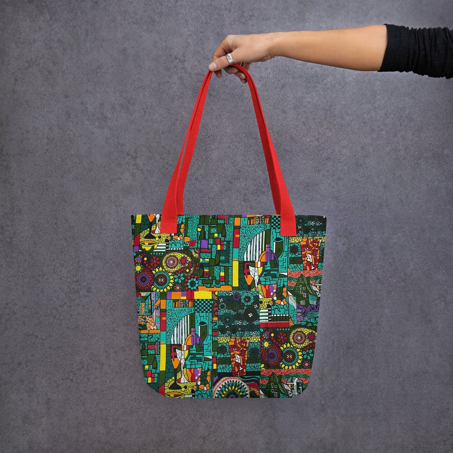 Green Artsy Tote Bag