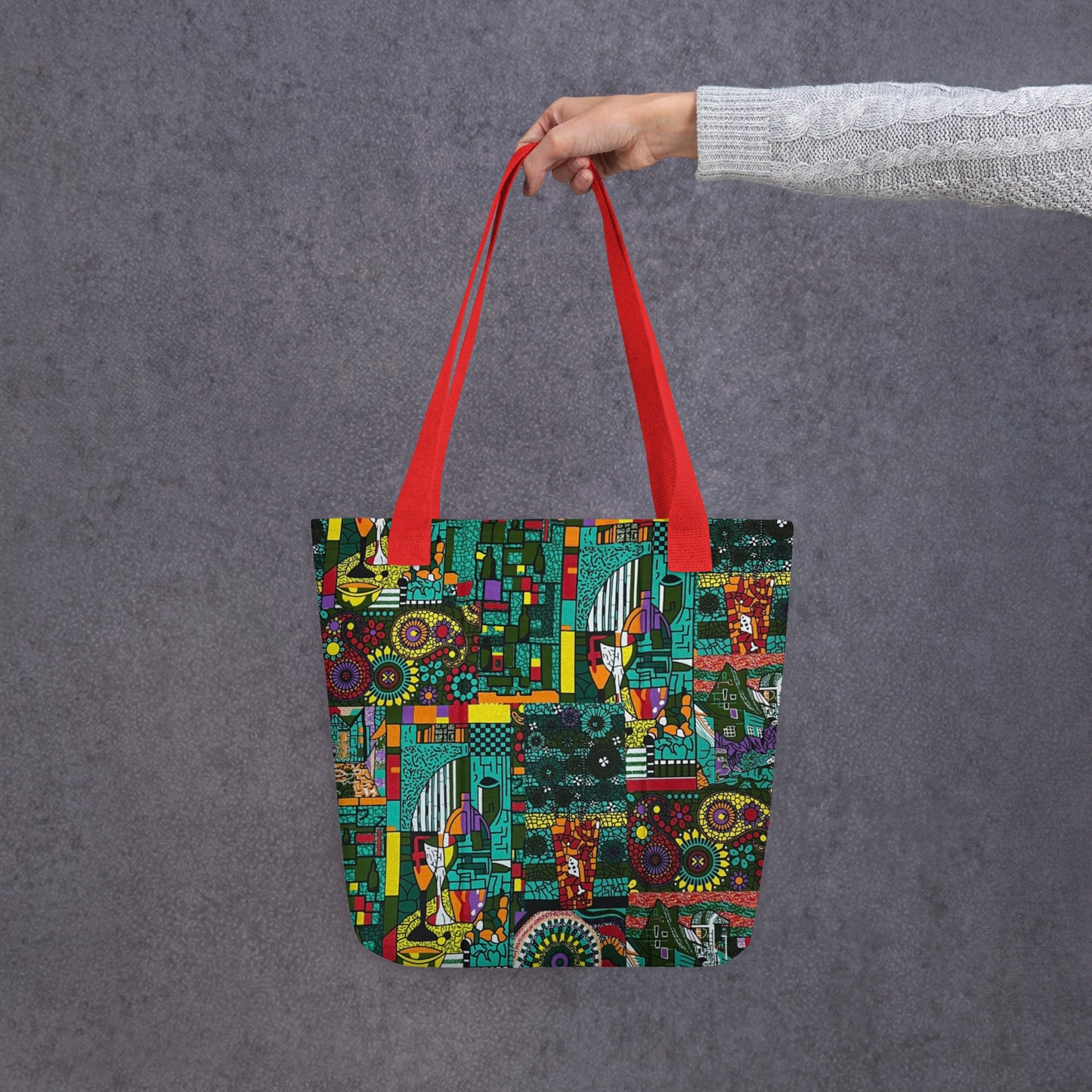 Green Artsy Tote Bag