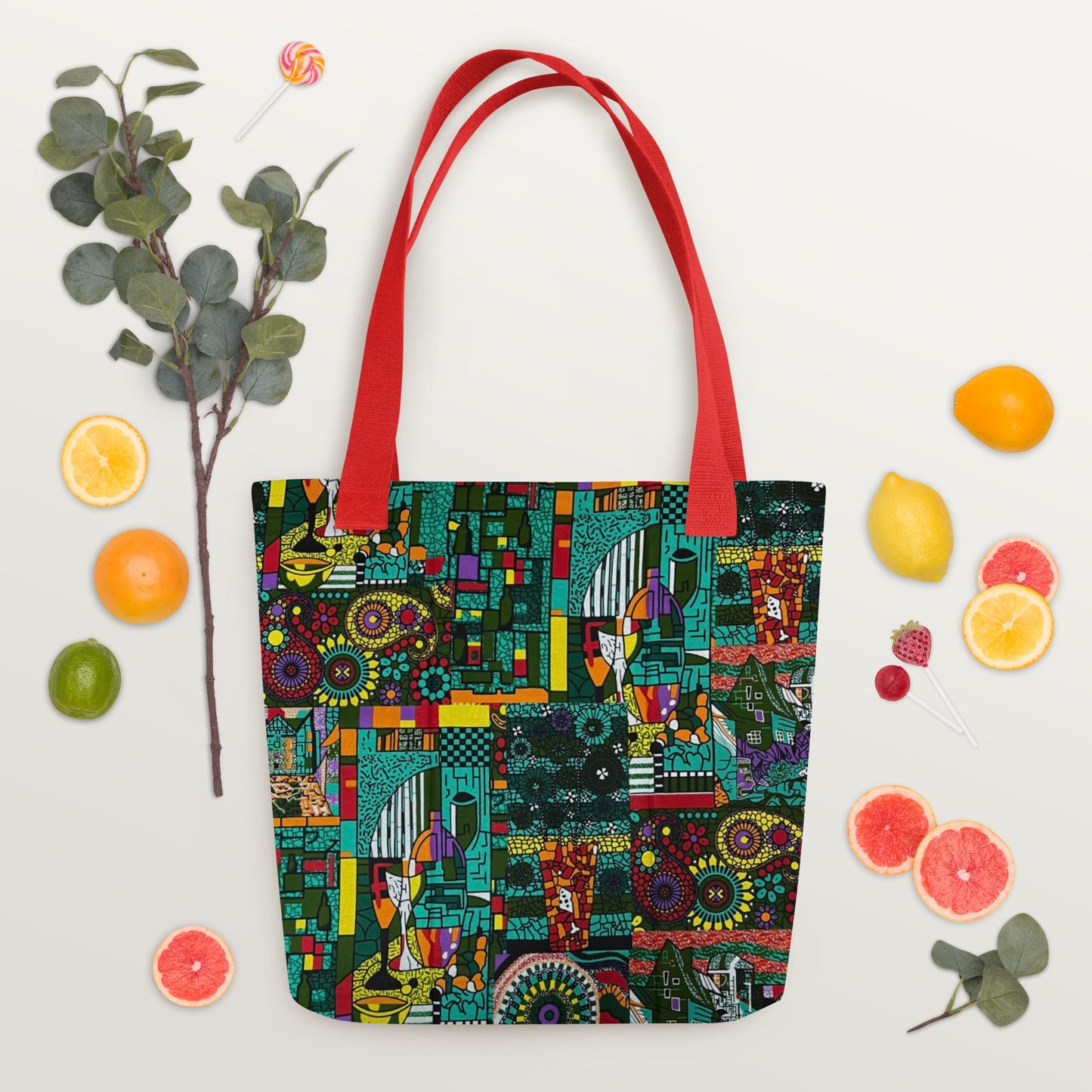 Green Artsy Tote Bag