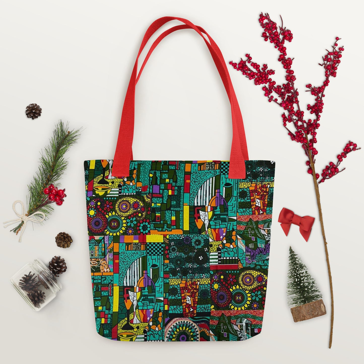 Green Artsy Tote Bag