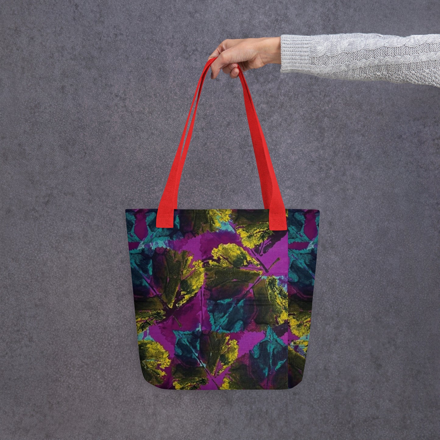 Purple Leaves Tote Bag