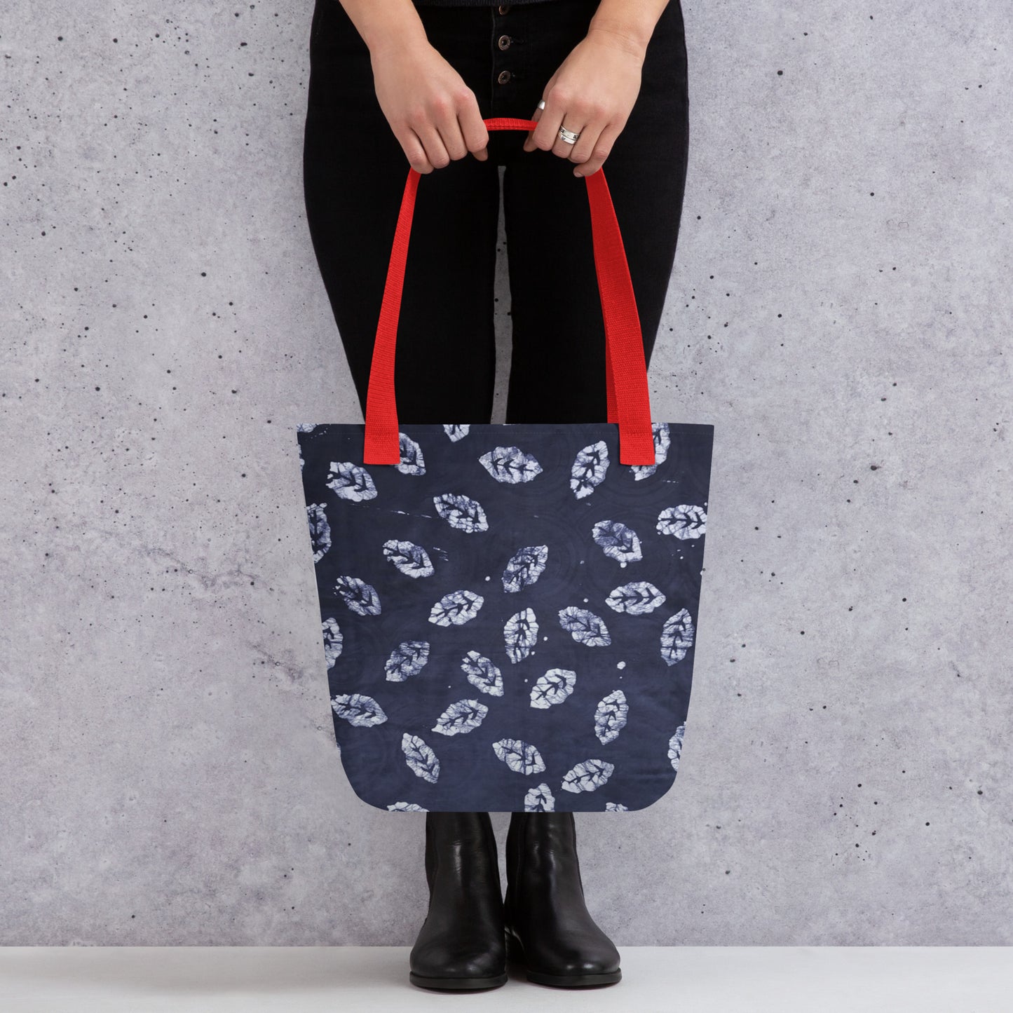 Indigo Leaf Tote Bag