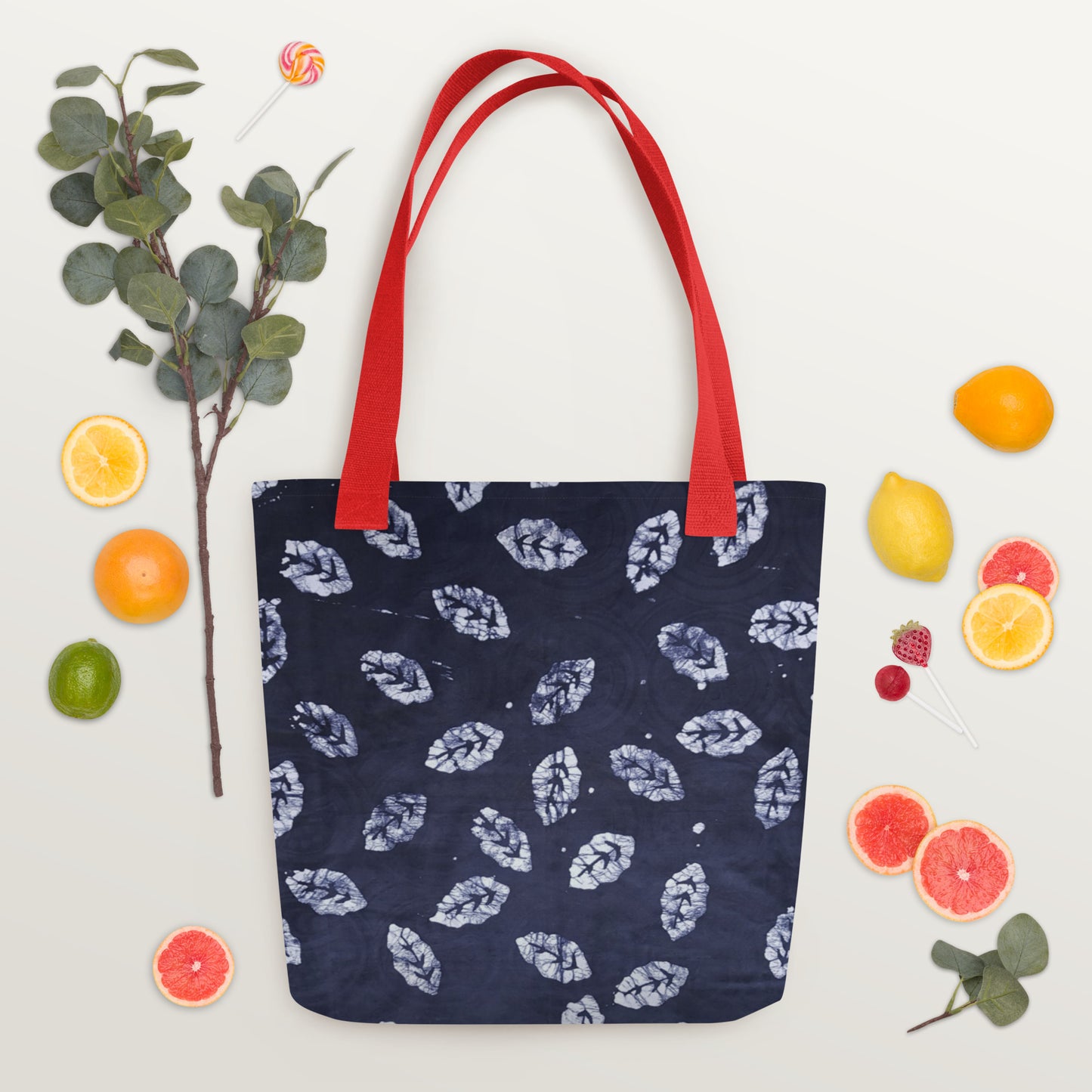 Indigo Leaf Tote Bag