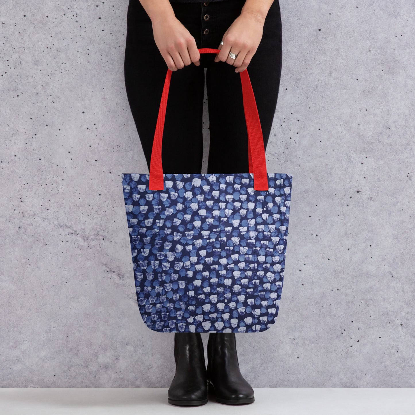 Blue Dotted Tote Bag