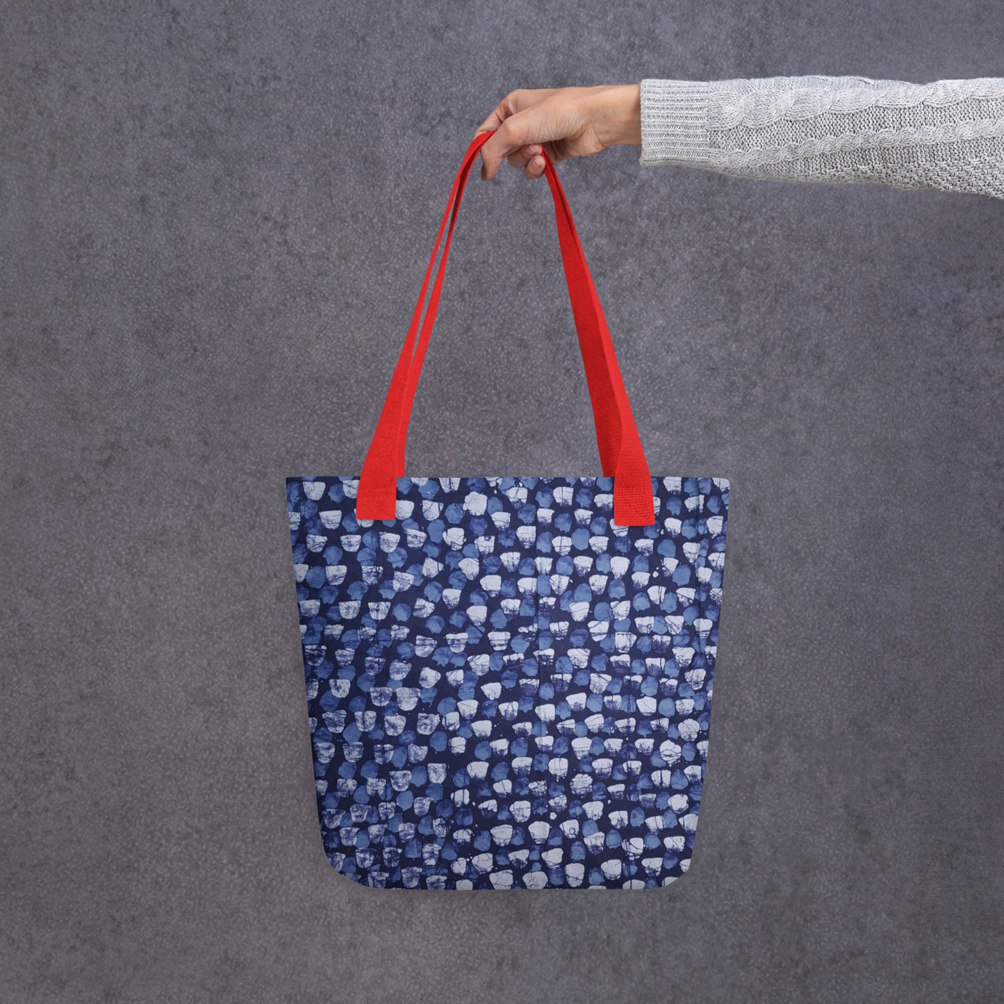 Blue Dotted Tote Bag