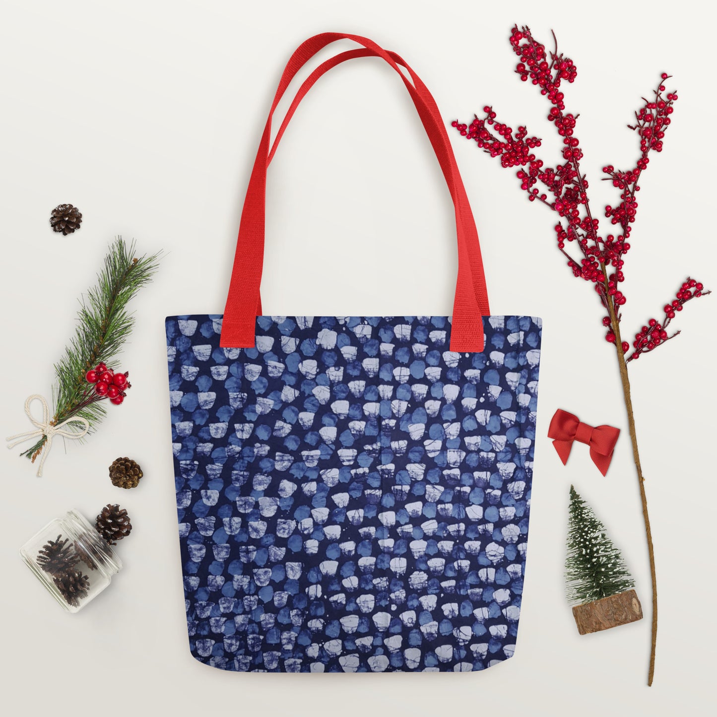 Blue Dotted Tote Bag