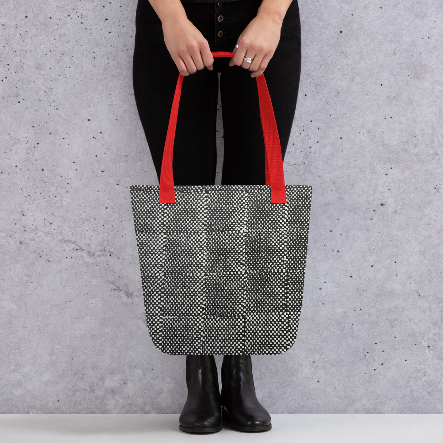 Black & White Dots Tote Bag