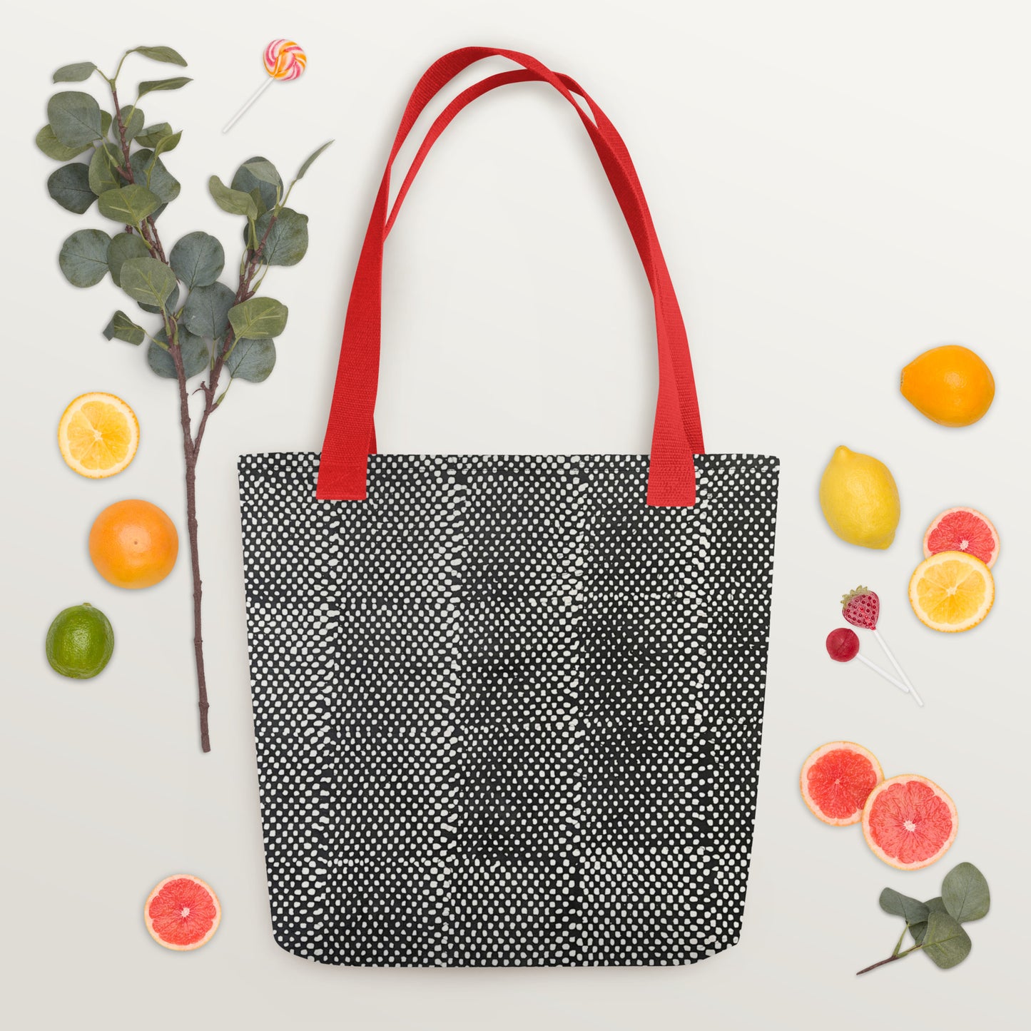 Black & White Dots Tote Bag