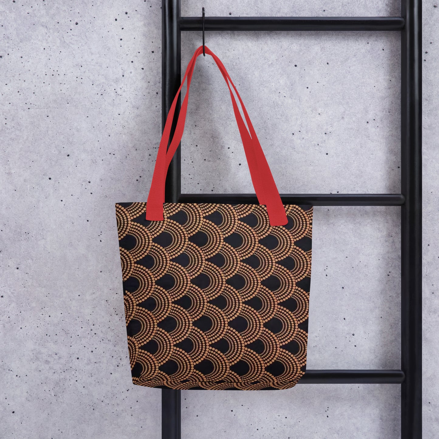 Brown Abstract Tote Bag