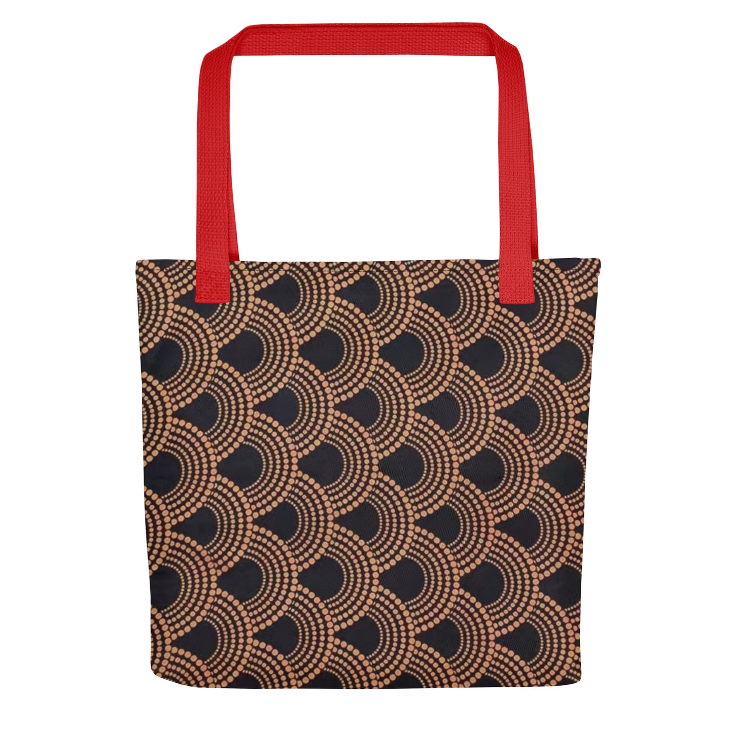 Brown Abstract Tote Bag