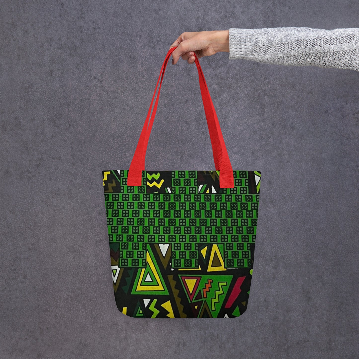 Multicolour Green Tote Bag