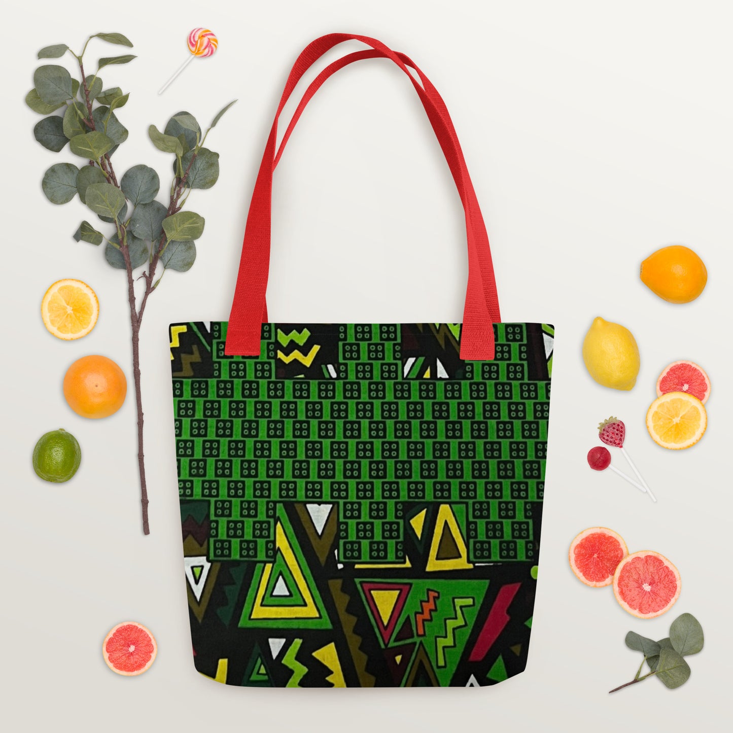 Multicolour Green Tote Bag