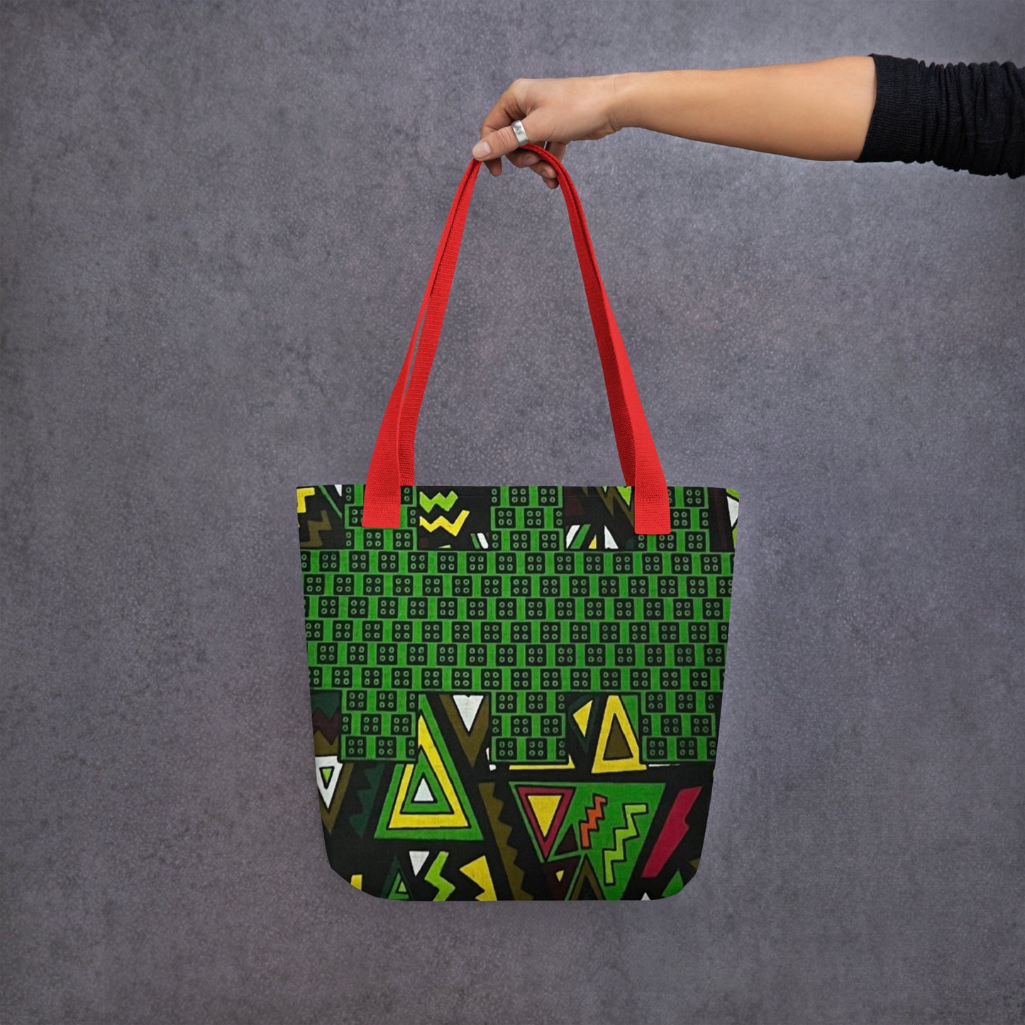 Multicolour Green Tote Bag