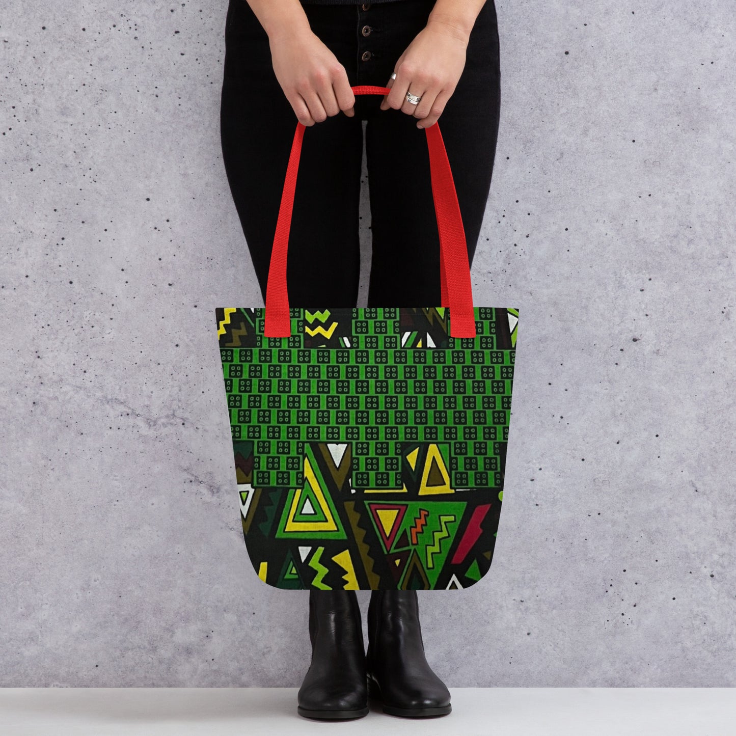 Multicolour Green Tote Bag