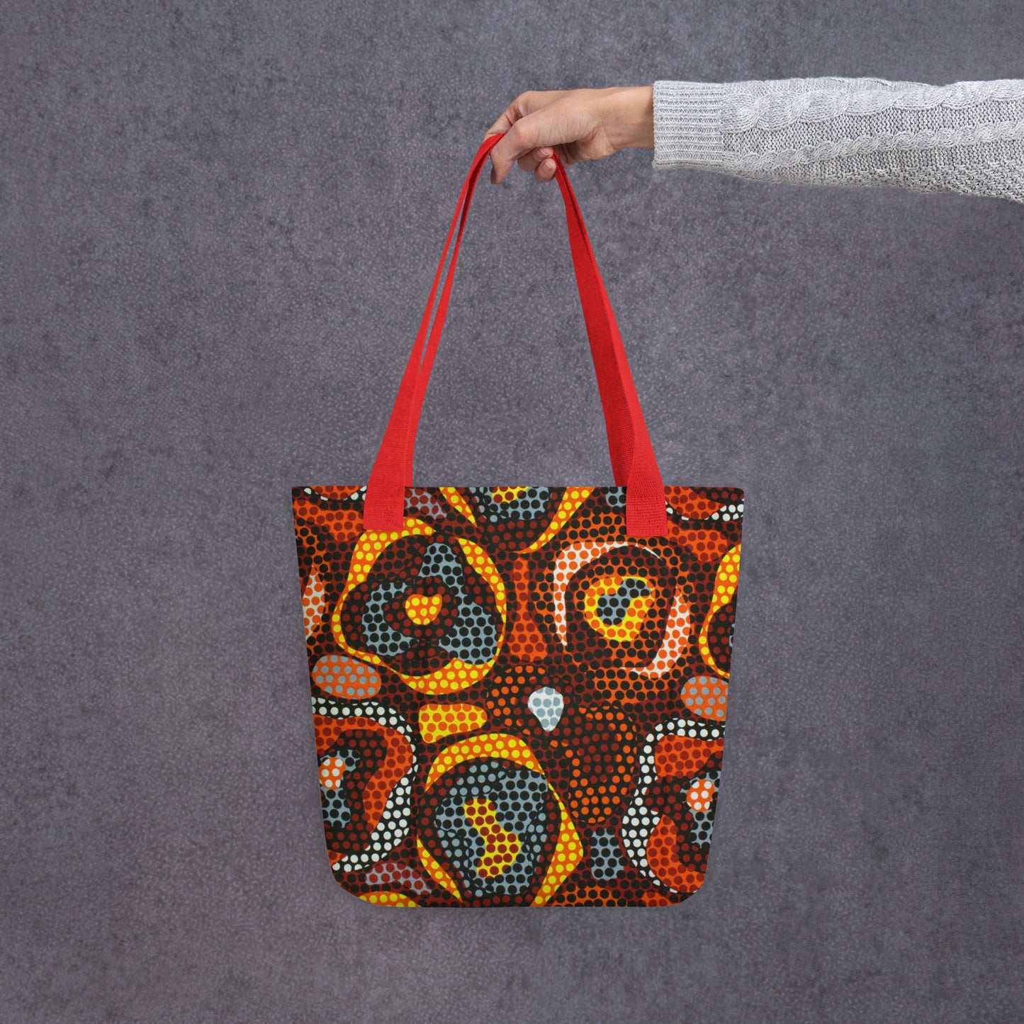 Multicolour Orange Tote Bag