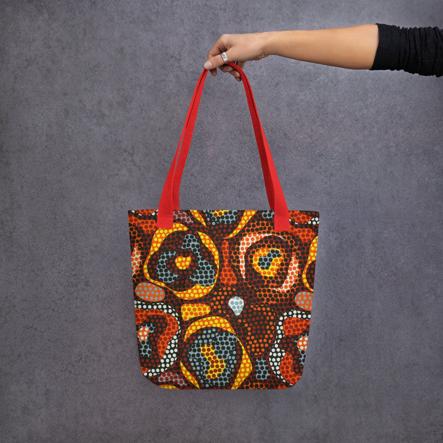 Multicolour Orange Tote Bag