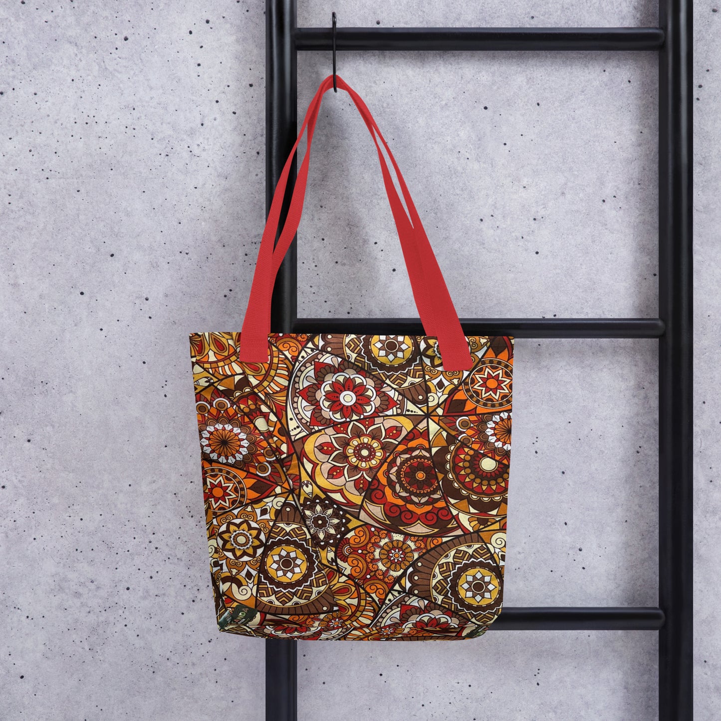 Multicolour Brown Tote Bag