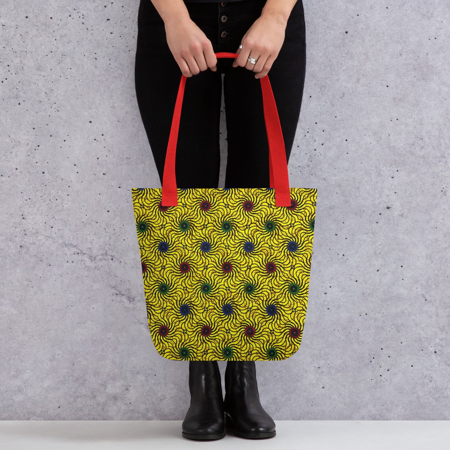 Multicolour Yellow Tote Bag