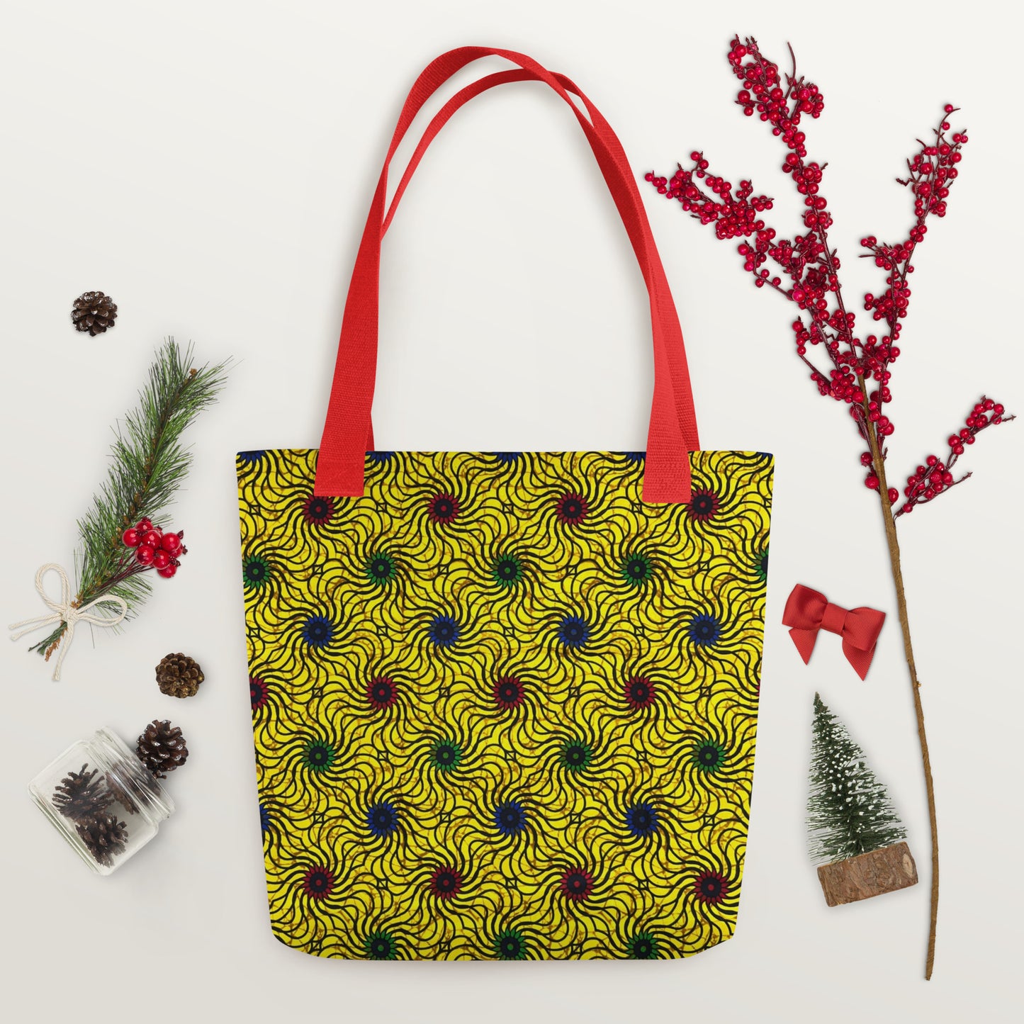 Multicolour Yellow Tote Bag