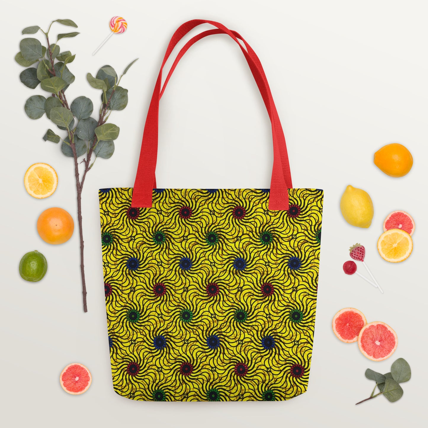 Multicolour Yellow Tote Bag