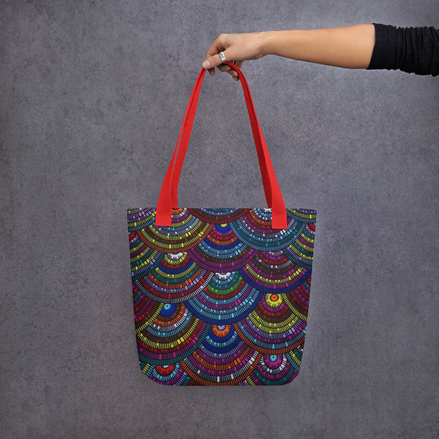 Multicolour Half Circle Tote Bag