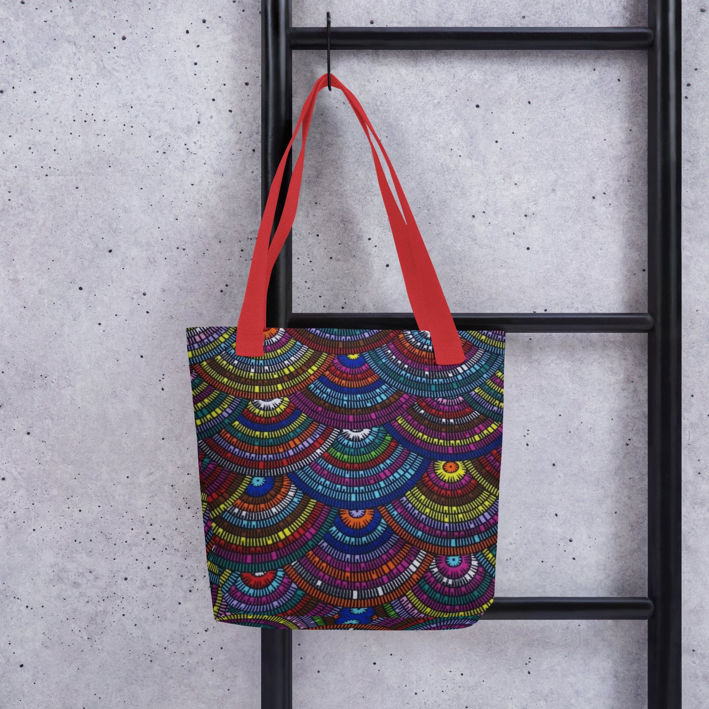 Multicolour Half Circle Tote Bag