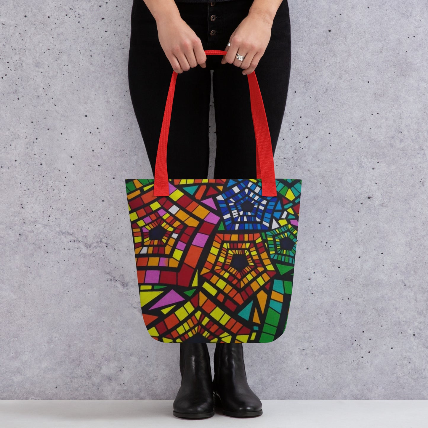 Multicolour Pentagon Tote Bag