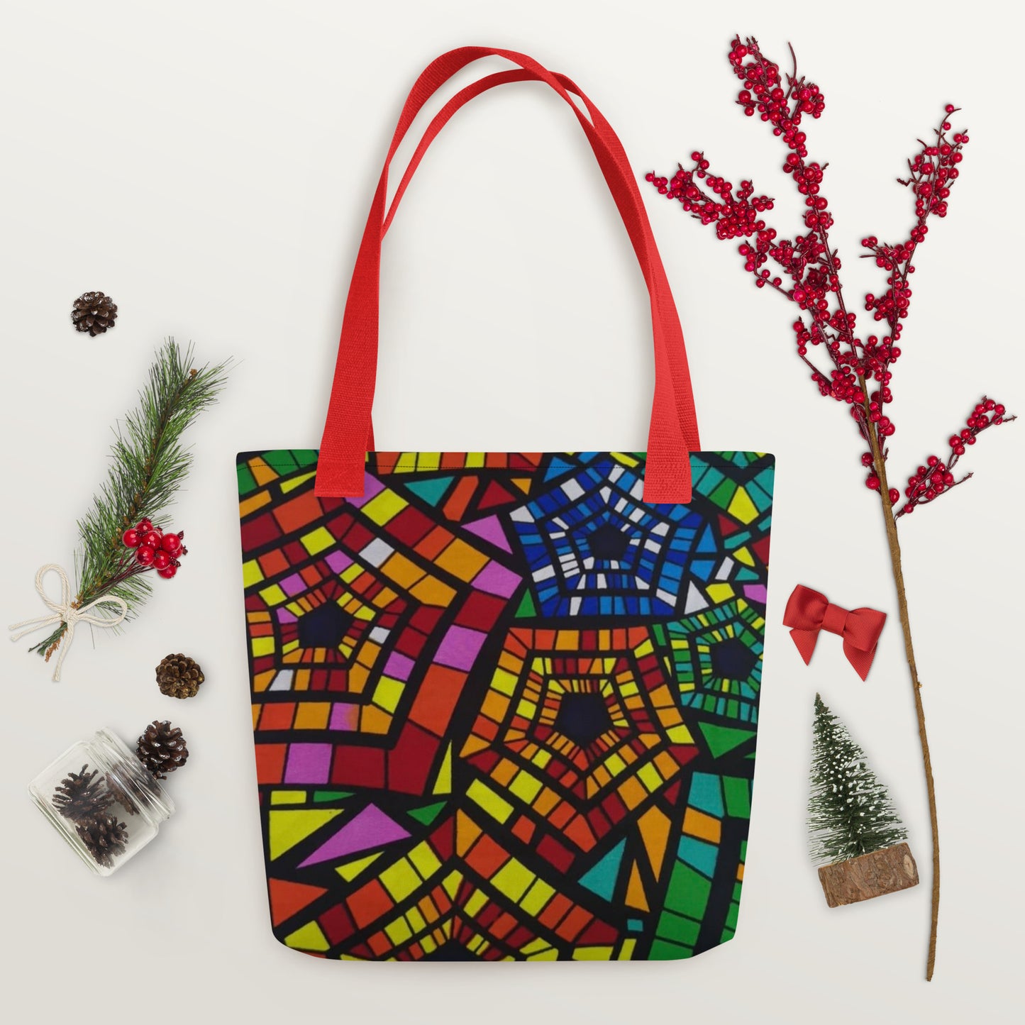 Multicolour Pentagon Tote Bag