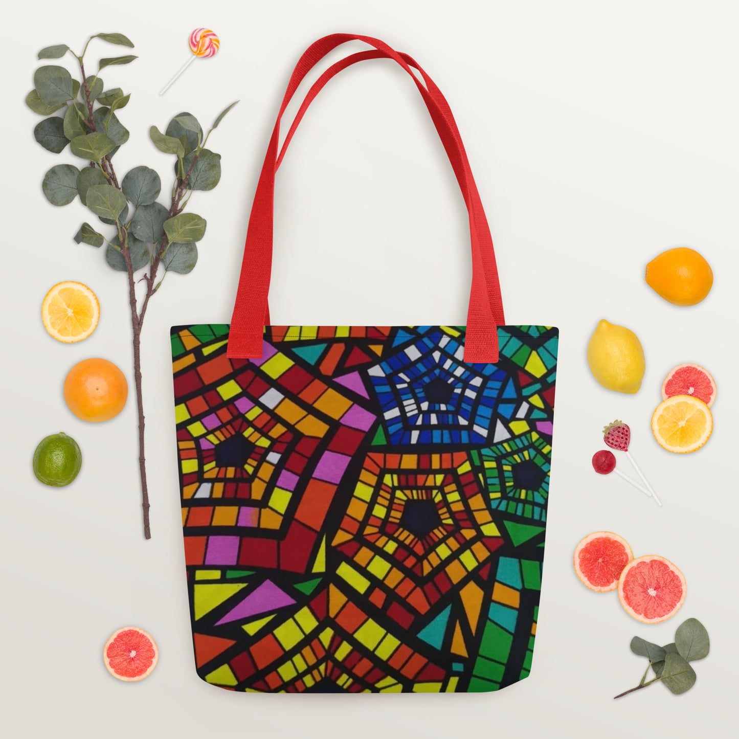 Multicolour Pentagon Tote Bag