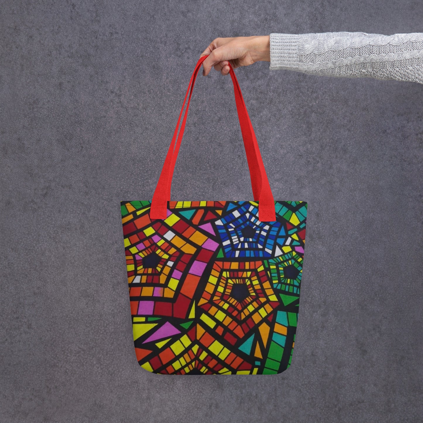 Multicolour Pentagon Tote Bag