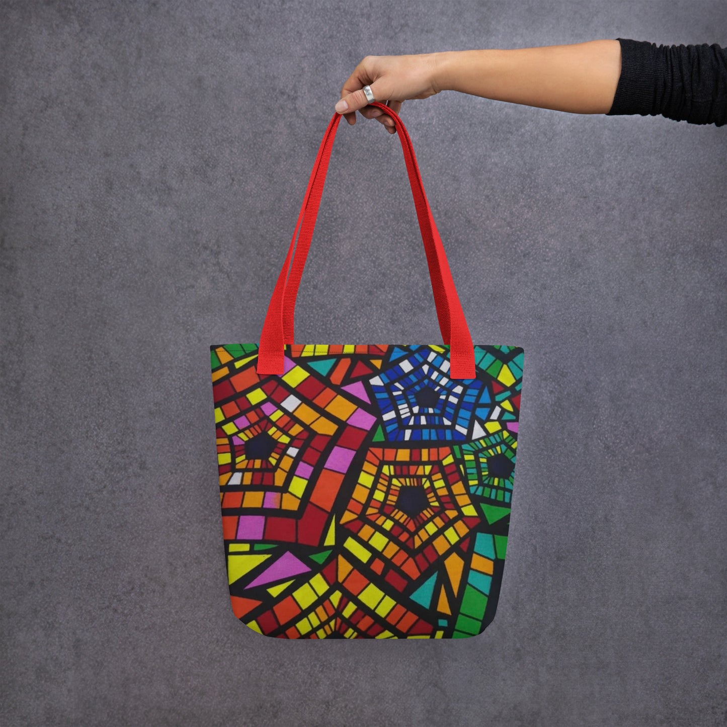 Multicolour Pentagon Tote Bag