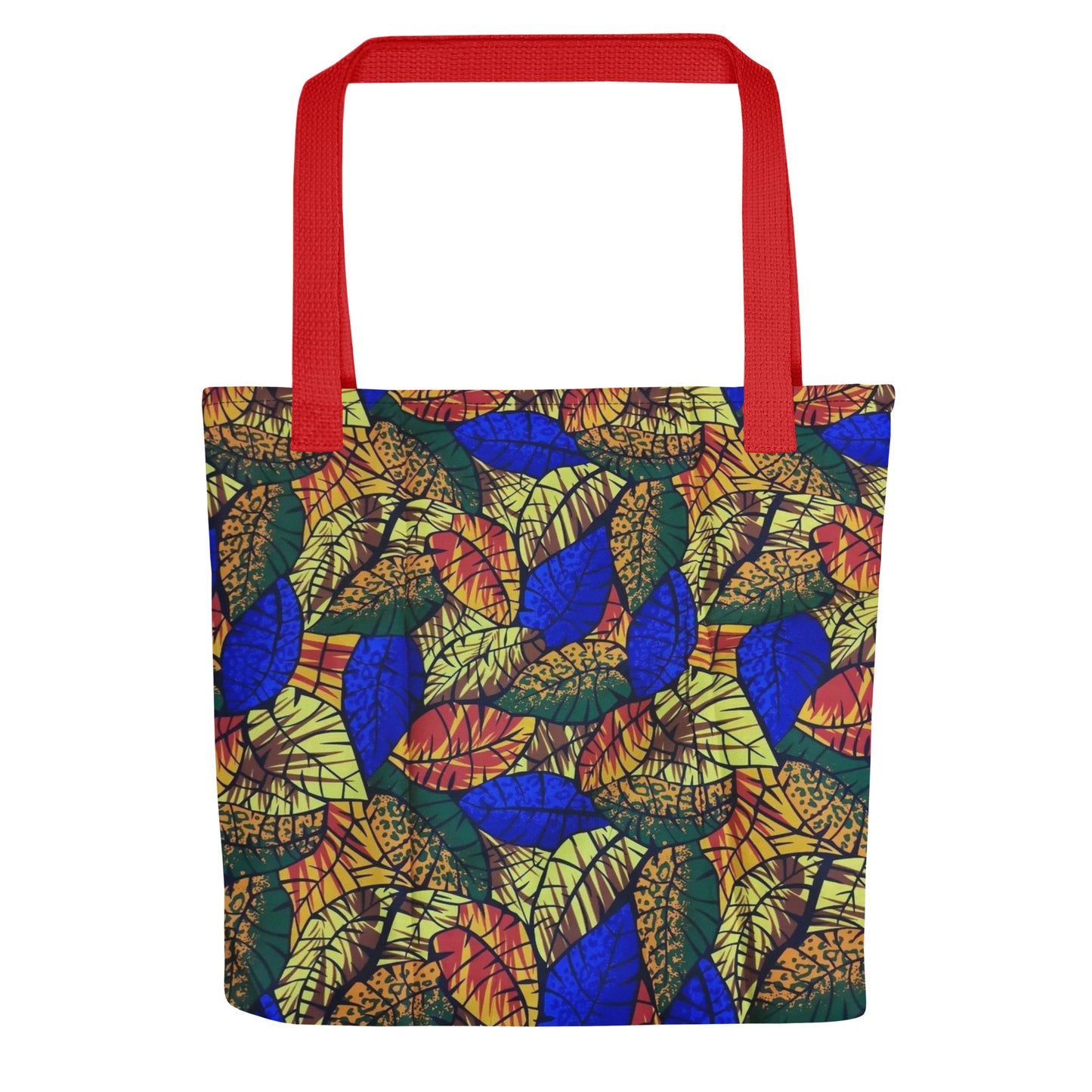 Multicolour Blue Leaf Tote Bag