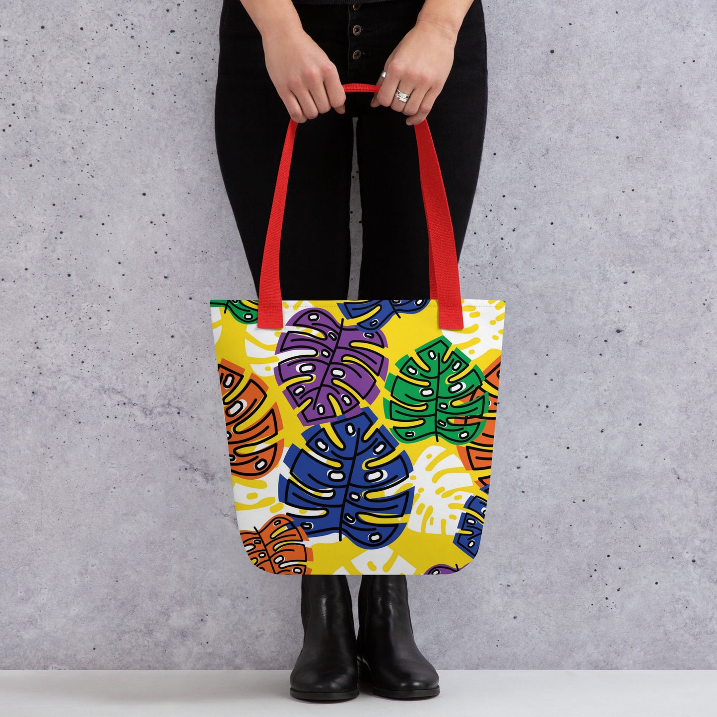 Yellow Tropical Tote Bag