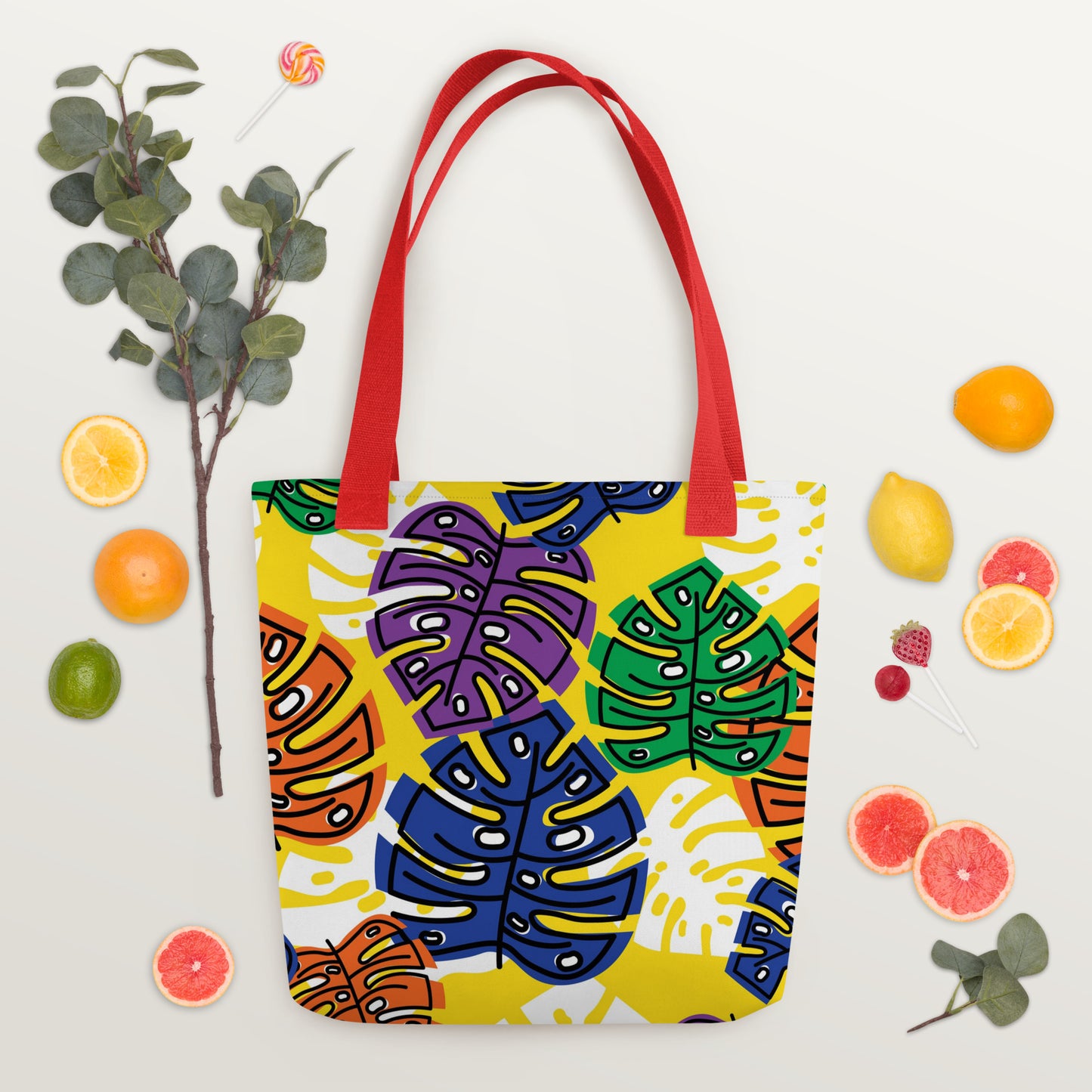 Yellow Tropical Tote Bag